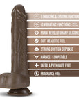 Dr. Skin Dr. Murphy 8 in. Thrusting & Gyrating Dildo with Remote Control Brown