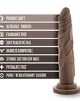 Dr. Skin Silicone Dr. Carter Realistic 7 in. Posable Dildo Brown