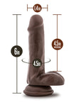 Dr. Skin Silicone Dr. Daniel 6.5 in. Posable Dildo with Balls Brown