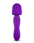 Wellness Dual Sense Rechargeable Silicone Dual Ended G-Spot & Wand Vibrator Purple