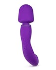 Wellness Dual Sense Rechargeable Silicone Dual Ended G-Spot & Wand Vibrator Purple