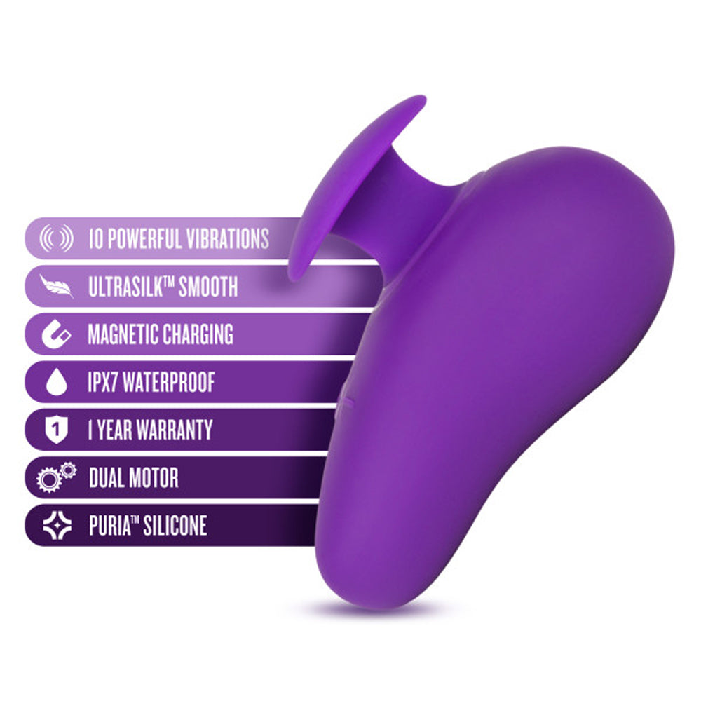 Wellness Palm Sense Rechargeable Silicone Vibrator Purple