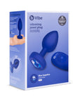 b-Vibe Vibrating Jewel Rechargeable Remote-Controlled Anal Plug with Gem Base Blue Sapphire Large/X-Large
