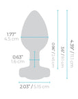 b-Vibe Vibrating Jewel Rechargeable Remote-Controlled Anal Plug with Gem Base Blue Sapphire Large/X-Large