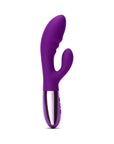 Le Wand Blend Rechargeable Double-Motor Silicone Rabbit Vibrator Dark Cherry