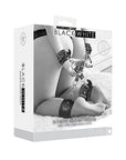 Ouch! Black & White Bonded Leather Hogtie With Hand & Ankle Cuffs Black