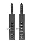 Ouch! Black & White Bonded Leather Hogtie With Hand & Ankle Cuffs Black