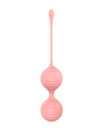 Luv Inc Kg88 Kegel Balls Ribbed Silicone 2-Piece Set Light Pink