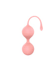 Luv Inc Kg88 Kegel Balls Ribbed Silicone 2-Piece Set Light Pink