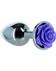 Lux Active Rose Metal Butt Plug 3 in. Purple