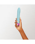 FemmeFunn Densa Bullet Rechargeable Dual Density Silicone Slimline Vibrator Light Blue