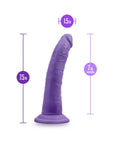 Au Naturel Bold Jack 7 in. Posable Dual Density Dildo Purple