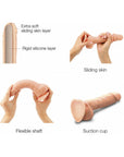 Strap-On-Me Realistic Collection Sliding Skin Dual-Density Silicone Dildo Vanilla S