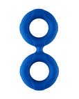 Forto F-81 Liquid Silicone Cock & Ball Double Ring Small Blue