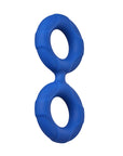 Forto F-81 Liquid Silicone Cock & Ball Double Ring Small Blue