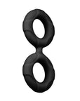 Forto F-81 Liquid Silicone Cock & Ball Double Ring Large Black