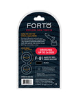 Forto F-81 Liquid Silicone Cock & Ball Double Ring Large Black