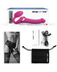 Strap-On-Me Rechargeable Remote-Controlled Multi Orgasm Bendable Strapless Strap-On Fuchsia XLarge