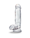 B Yours Diamond Gleam 7 in. Dildo with Balls Clear