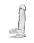 B Yours Diamond Gleam 7 in. Dildo with Balls Clear