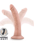 Dr. Skin Plus Realistic 7 in. Triple Density Posable Dildo Beige