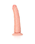 RealRock Realistic 6 in. Slim Dildo With Suction Cup Beige