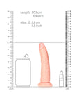 RealRock Realistic 6 in. Slim Dildo With Suction Cup Beige