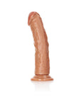 RealRock Realistic 7 in. Curved Dildo With Suction Cup Tan
