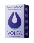 FemmeFunn Volea Rechargeable Silicone Fluttering Tip Vibrator Dark Purple