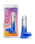 B Yours Stella Blue 6 in. Dildo with Balls Blue
