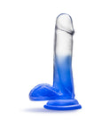 B Yours Stella Blue 6 in. Dildo with Balls Blue