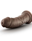 Dr. Skin Plus Thick 8 in. Triple Density Posable Dildo Brown