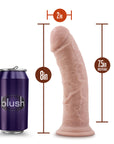 Dr. Skin Plus Thick 8 in. Triple Density Posable Dildo Beige