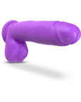 Neo 11 in. Dual Density Dildo with Balls Neon Purple