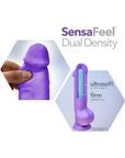 Neo 11 in. Dual Density Dildo with Balls Neon Purple