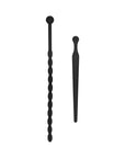 Ouch! Urethral Sounding Beginners Silicone Plug Set Black 8 mm / 10 mm