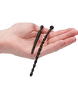 Ouch! Urethral Sounding Beginners Silicone Plug Set Black 8 mm / 10 mm
