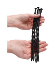 Ouch! Urethral Sounding Advanced Silicone Spiral Screw Plug Set Black 7 mm / 8 mm / 9 mm / 10 mm
