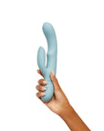FemmeFunn Balai Rechargeable Silicone Swaying Motion Dual Stimulation Vibrator Light Blue