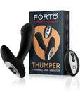 Forto Thumper Rechargeable Remote-Controlled Silicone Thumping Anal Vibrator Black