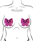 Pastease Bow: Hot Pink Glitter Bows Nipple Pasties
