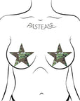 Pastease Nautical Star: Military Multi-Cam Camoflauge Nipple Pasties