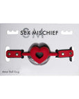 Sportsheets Sex & Mischief Amor Breathable Heart-Shaped Silicone Ball Gag Red