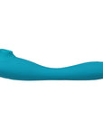 This Product Sucks Rechargeable Bendable Dual Ended Silicone Sucking Clitoral Stimulator & G-Spot Vibrator Teal