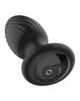 Nexus Tornado Rechargeable Remote-Controlled Rotating & Vibrating Textured Silicone Anal Plug Black