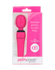 PalmPower Groove Rechargeable Silicone Mini Wand Massager Fuchsia