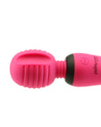 PalmPower Groove Rechargeable Silicone Mini Wand Massager Fuchsia