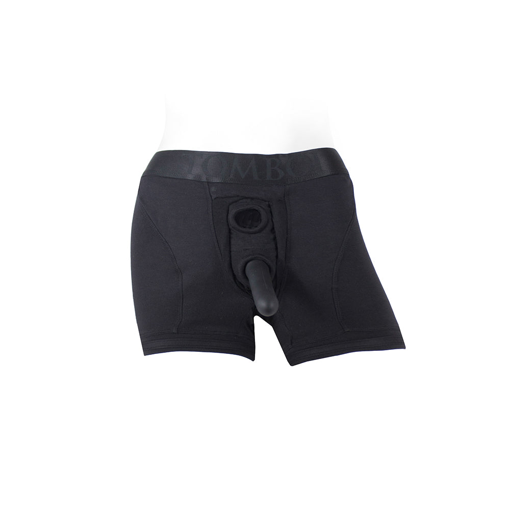 SpareParts Tomboii Rayon Boxer Briefs Harness Black Size S