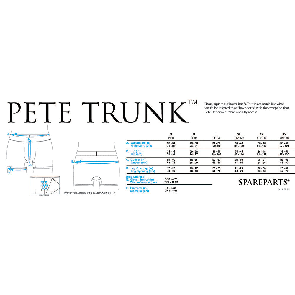 SpareParts Pete Trunks Nylon Packing Underwear Black Size M