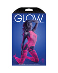 Fantasy Lingerie Glow Captivating High Neck Halter Bodystocking & G-String Set Neon Pink O/S